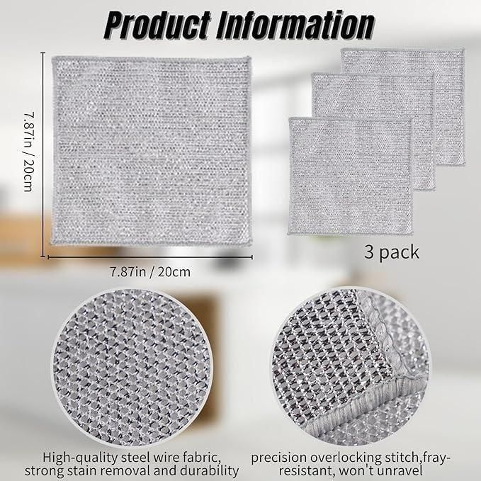 Multipurpose Cleaning Cloths - Top-Rated Dishwashing Rags (Pack of 10)