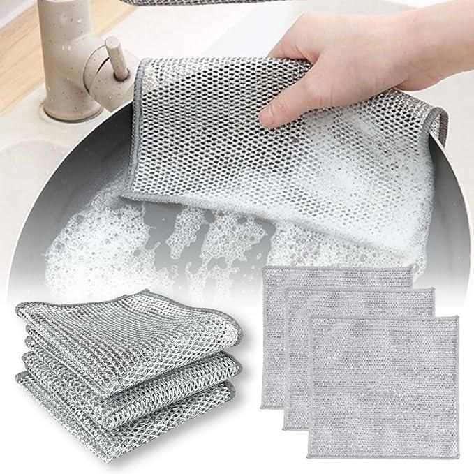 Multipurpose Cleaning Cloths - Top-Rated Dishwashing Rags (Pack of 10)